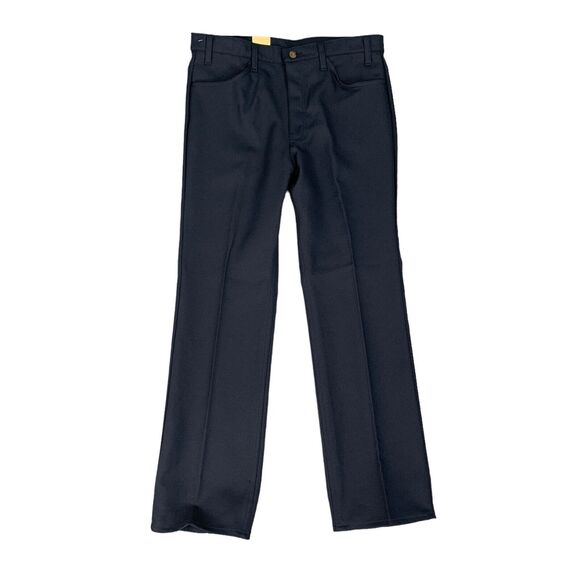 Vintage Levis Pants Mens 36 Navy Blue Saddleman Boot Jean Western Cowboy Dress - Picture 1 of 12